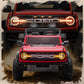 Ford Bronco 24V Ride on Toys for Boys & Girls, 2 Seater Kids Electric Car with Remote Control, Kids Ride on Truck with 4 Wheels Suspension, Led Lights, Safety Belt (24V, Red)