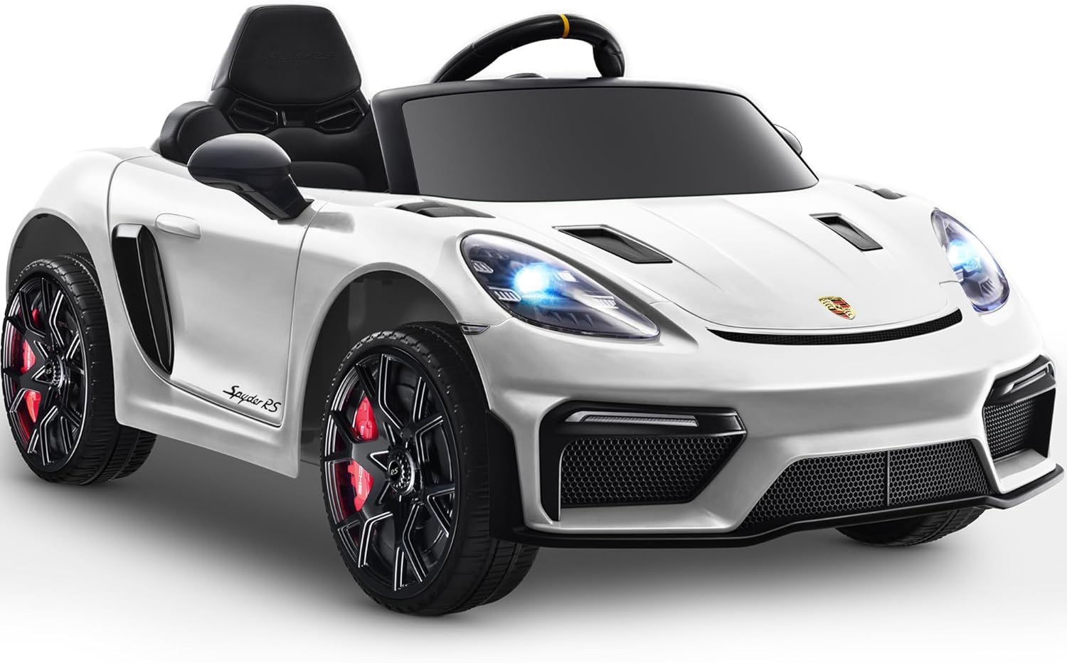 12V Ride on Car for Kids, Licensed Porsche 718 Spyder Battery