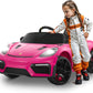 Licensed Porsche 718 12V Electric Car for Kids, Ride on Toys for Toddler, Child Ride on Car w/Parent Remote, Led Lights, Openable Doors, MP3 Player, Smooth Start, 3 Speeds (Black)