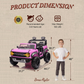 24V Ride on Toys for Big Kids, Licensed Ford Bronco Raptor Electric Car 2 Seater with Remote Control, Kids Ride on Cars w/ 2-Seater, 4.3 Mph Max Speed, Soft Start Function (24V, Black)
