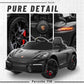 Licensed Porsche 718 12V Electric Car for Kids, Ride on Toys for Toddler, Child Ride on Car w/Parent Remote, Led Lights, Openable Doors, MP3 Player, Smooth Start, 3 Speeds (Black)