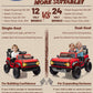 Ford Bronco 24V Ride on Toys for Boys & Girls, 2 Seater Kids Electric Car with Remote Control, Kids Ride on Truck with 4 Wheels Suspension, Led Lights, Safety Belt (24V, Red)