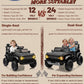 24V Ride on Toys for Big Kids, Licensed Ford Bronco Raptor Electric Car 2 Seater with Remote Control, Kids Ride on Cars w/ 2-Seater, 4.3 Mph Max Speed, Soft Start Function (24V, Black)
