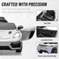 12V Ride on Car for Kids, Licensed Porsche 718 Spyder Battery Powered Ride on Toy, Child Electric Car w/Music, USB, MP3, Bluetooth, 3 Speeds, Wheels Suspension, Led Lights (White)