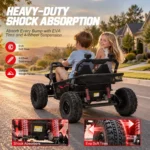 36V UTV 2 seater kids ride on car buggy with four wheel suspension EVA tires