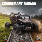 36V two seater UTV kids ride on car all terrain buggy over grass rock mud