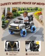 Ford Bronco Raptor 12V Kids Ride-On Car - Safety Belt & Lockable Door Features