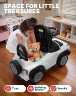 First Ride On white Ford Bronco Raptor toddler push car with integrated under-seat storage for toys and snacks
