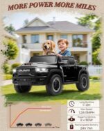 First Ride On Licensed RAM 1500 RHO 24V 2-Seater Ride-On Truck for Big Kids with Remote Control, Dual 90W Motors, Suspension, Bluetooth, LED Lights & Large Truck Bed, Extra Large - Image 8