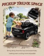 First Ride On Licensed Ram 1500 RHO 12V Kids Ride-On Truck with Remote Control, Bluetooth Music, Rear Storage Bed & Suspension - Image 8