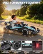 First Ride On 12V Licensed Mercedes-AMG F1 W16 Ride on Car, Ride on Toys with Remote Control, 70W Power Output, LED Lights & Music, Kids Electric Vehicle with Spring Suspension, Durable Wheels - Image 7