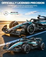 First Ride On 12V Licensed Mercedes-AMG F1 W16 Ride on Car, Ride on Toys with Remote Control, 70W Power Output, LED Lights & Music, Kids Electric Vehicle with Spring Suspension, Durable Wheels - Image 3
