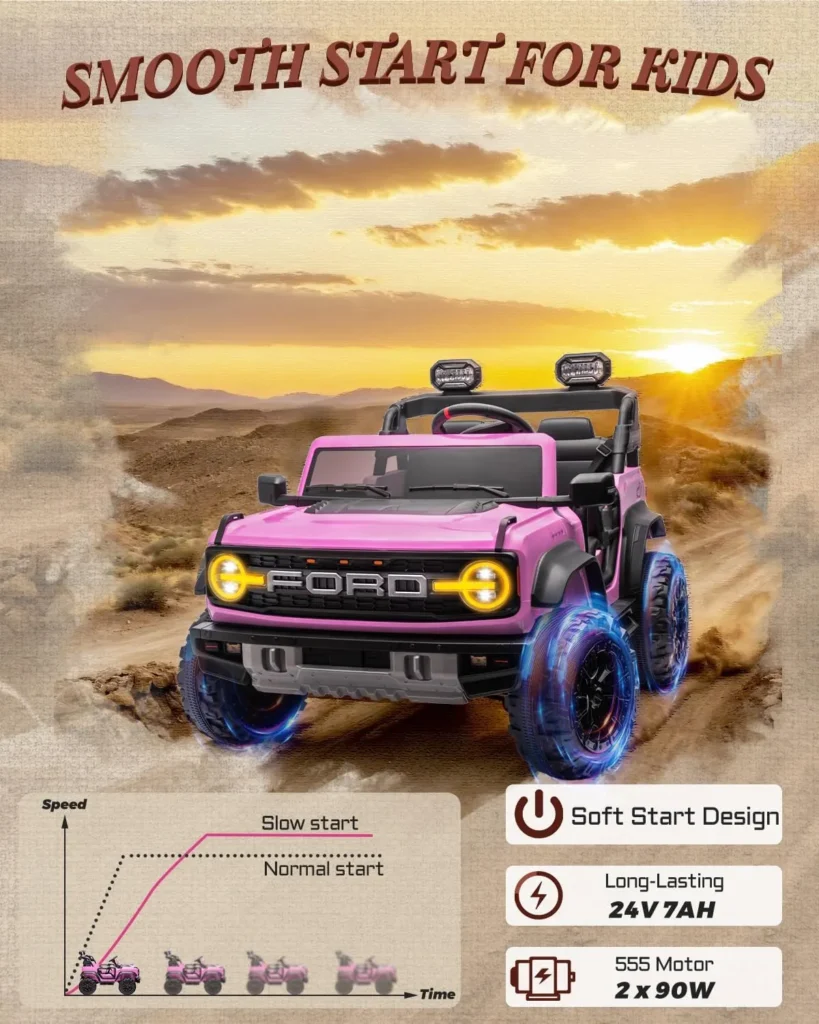Ford Bronco Raptor 24V 2-Seater Electric Ride on truck