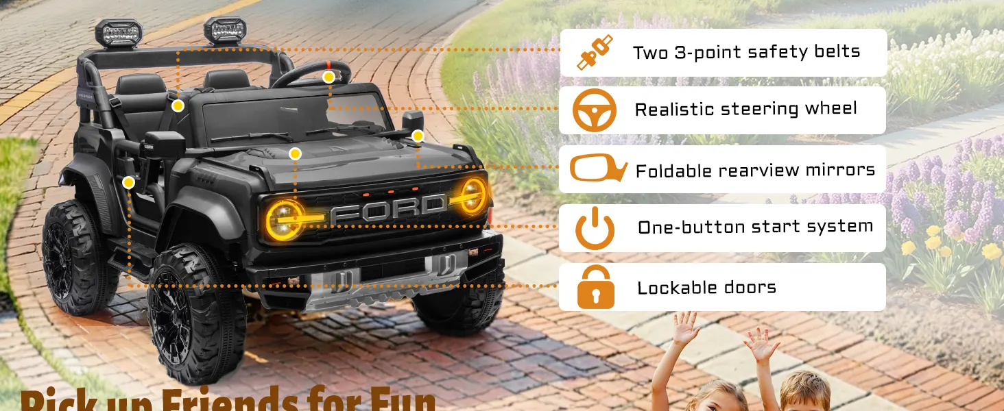 Ford Bronco Raptor 24V 2-Seater Electric Ride on truck product description (1)
