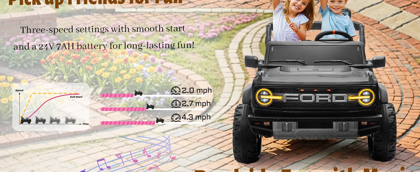 Ford Bronco Raptor 24V 2-Seater Electric Ride on truck product description (3)