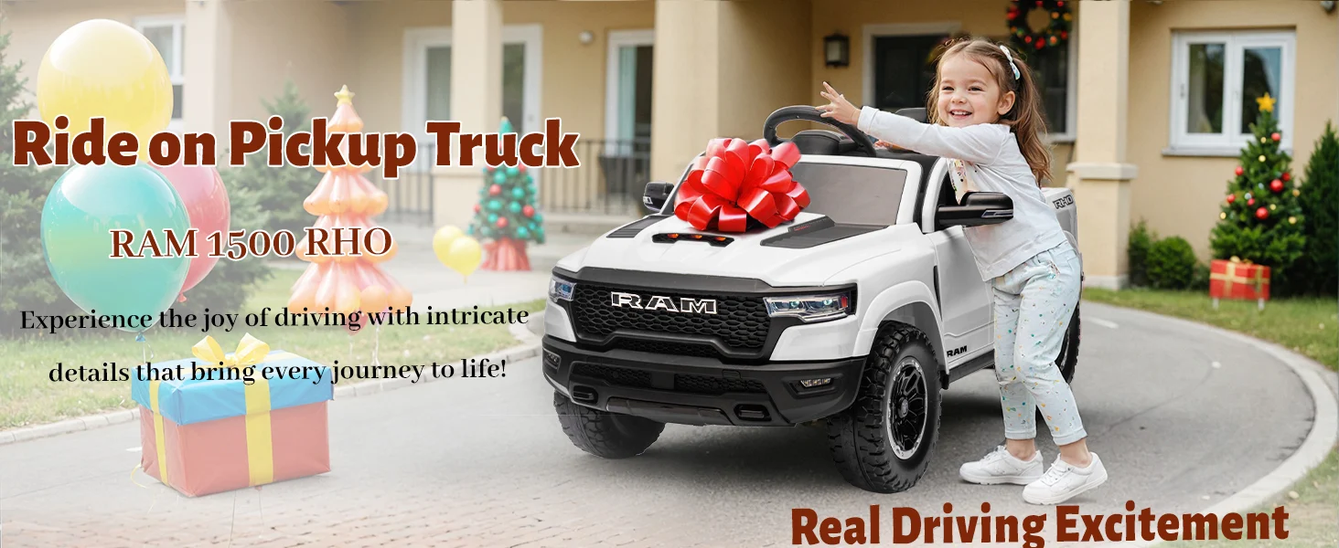 RAM 1500 RHO 12V kids ride on pickup truck gift for children