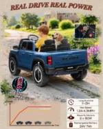 RAM 1500 RHO 24V 2 Seater kids car four wheel suspension soft start power