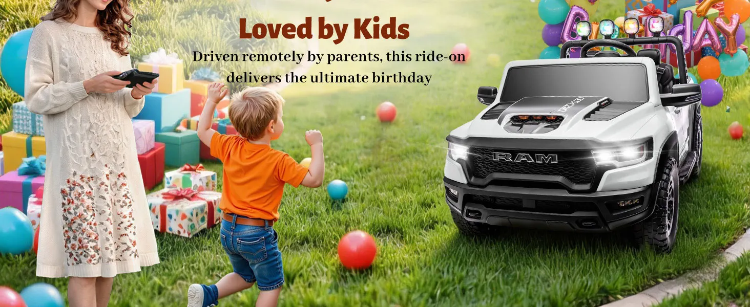RAM 1500 RHO 24V kids car best gift scene
