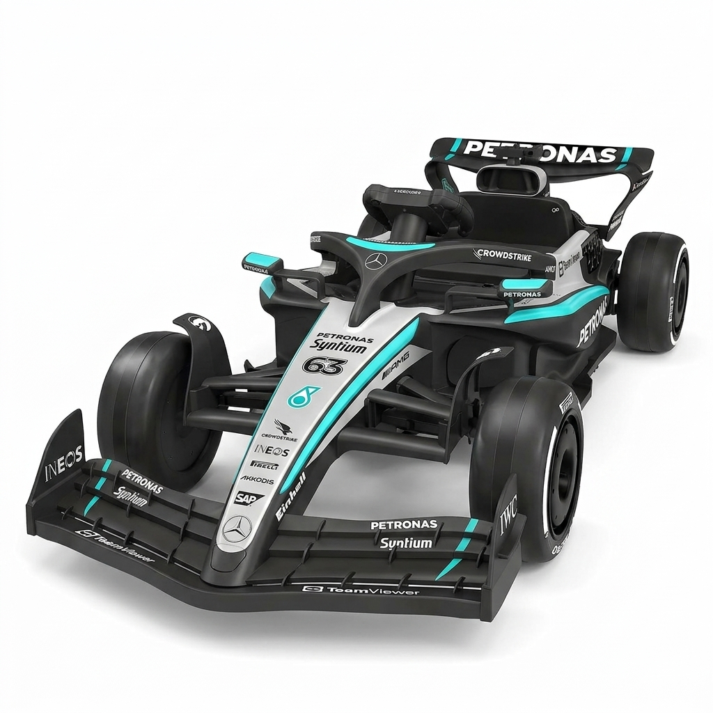 F1 Cockpit & Open-Wheel Thrills: Officially Licensed Mercedes-AMG F1 W16 12V Electric Ride-On Racer