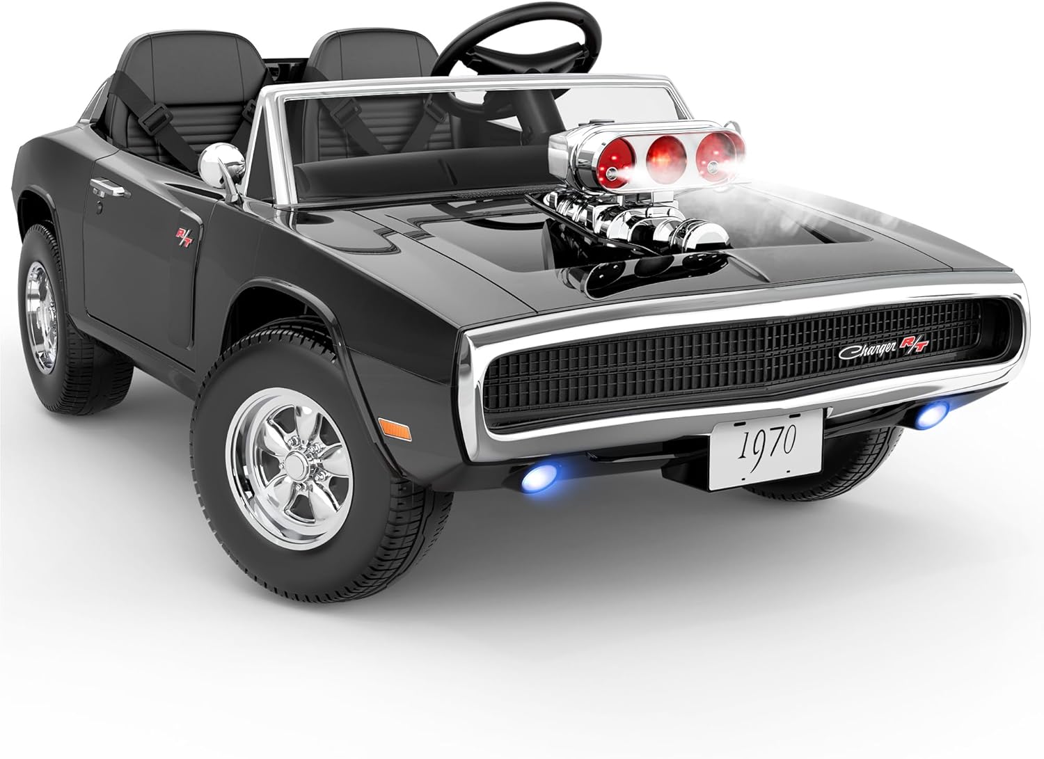 Hollywood Star & Retro Muscle: 1970 Dodge Charger R/T 24V 2-Seater Electric Ride-On