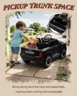 ram 1500 rho 12v kids truck with rear pickup trunk storage