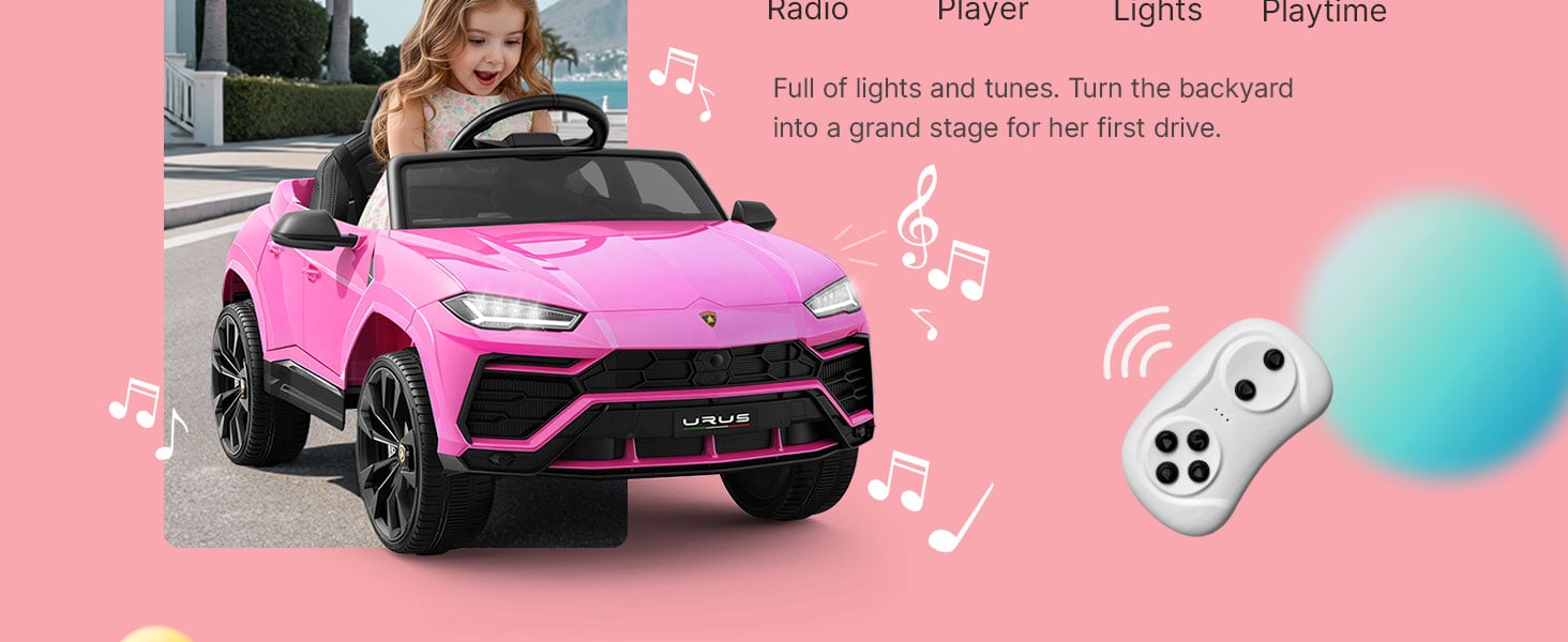 12V Lamborghini ride-on car with remote
