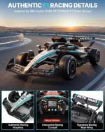 24V Mercedes-AMG F1 ride-on race car with authentic F1 racing details and signature racing wheel