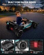 24V Mercedes-AMG F1 ride-on race car with adjustable seat belt, shock absorbing tires and LED taillight