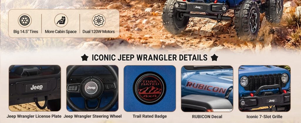 Jeep Wrangler Rubicon 24V 2 Seater Ride-On Car