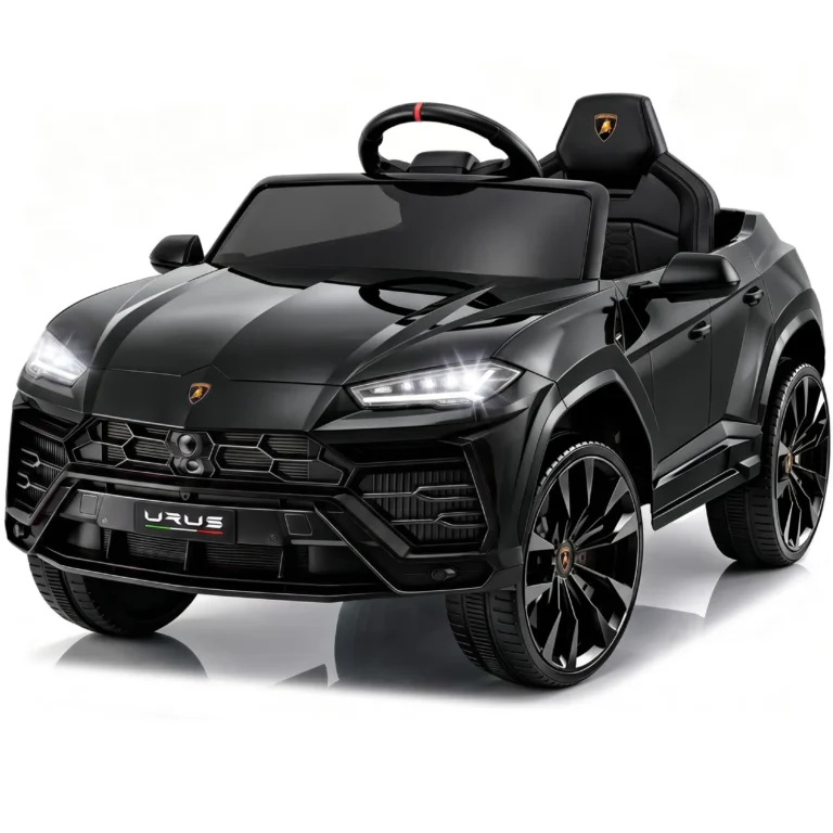 First Ride On 12V licensed Lamborghini Urus ride-on car, LED headlights, Urus plate on the front bumper